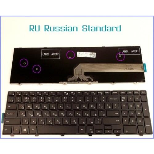 Russian RU Version Keyboard for Dell Inspiron 15-5000 5542 15-5545 5547 i5547 3543 Laptop Black With frame Non-Backlit