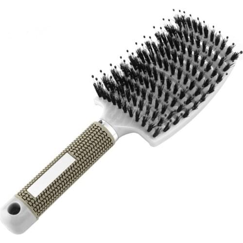 Brushy Anti Klit Haarborstel Hairbrush Women Female Hair Scalp Hairbrush For Salon Detangle Comb Wet Hair Massage Bristle&nylon