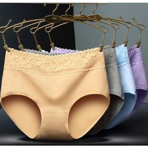 4pcs/lot women Cotton panties mid-waist female underwear adies panties Seamless underwear abdomen antibacterial underpant
