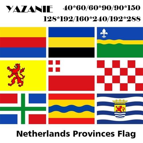 YAZANIE Netherlands Provinces Flags North Brabant Groningen North Holland Gelderland Flevoland Zuid Holland Utrecht Holland lags