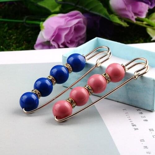 Women Faux Pearl Brooch Pin Gift Rhinestone Brooch Wedding Jewelry Accessories Decoration