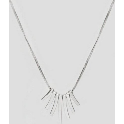 Daisies Real Pure 925 Sterling Silver Simple Design Tassel Necklaces & Pendants Box Chain Choker Necklaces Jewelry Collar