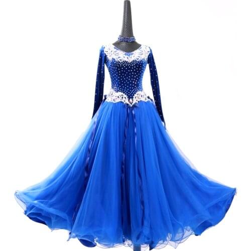 Ballroom Dance Dress For Women High Quality Competition Dresses Modern Waltz Tango Standard Ballroom Costume white MD573