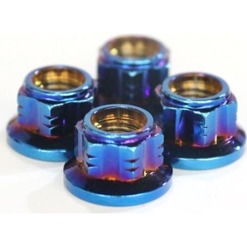 1pcs M6 M12 stainless steel burnt titanium "plating" nut burn blue motorcycle modified screw cap