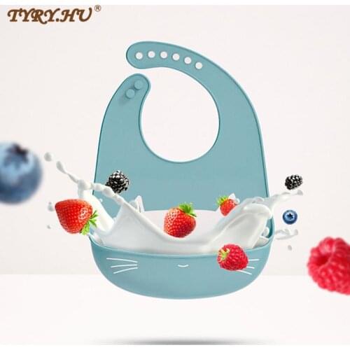 10 Pcs Baby Bibs Silicone Waterproof Feeding Drooling Kids Bibs Newborn Cartoon Apron Adjustable Burp Cloths Saliva baby stuff