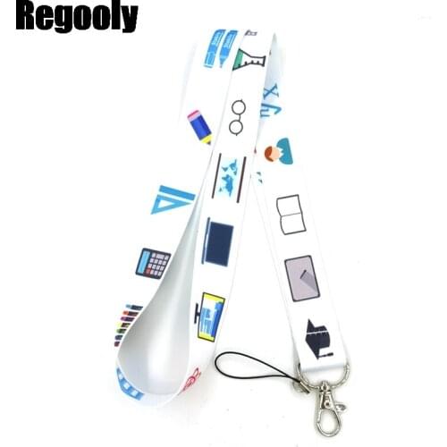 10pcs Education School University Stationary Lanyards Cool Neck Strap webbings ribbons Phone Keys ID Card Holder Keys DIY Hang