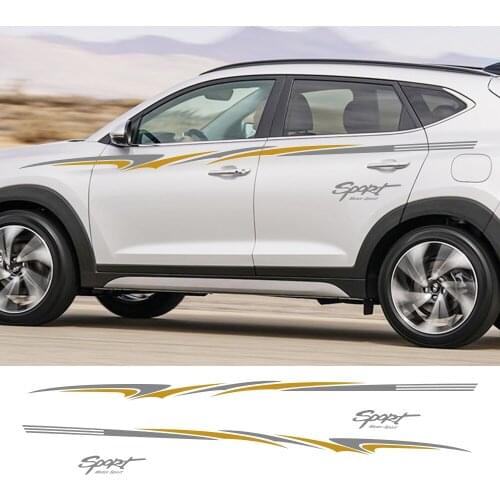 2PCS For Qashqai Prado CRV Sportage Mokka Tucson KX5 Tiguan Duster CX-5 All SUV Cap Side Door Stickers Car Tuning Accessories