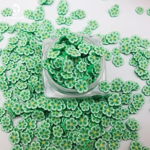 20g 5mm Green Tiny Flower Slices For Slime Supplies Nails Art Polymer Clear Clay Accessories DIY Sequins Scrapbook Shakes