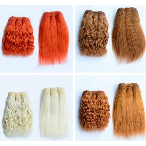 4-5 Meter Screw Curly/Straight Wool Hair Extensions for All Dolls DIY Hair Wigs Hair Wefts Accessories toys