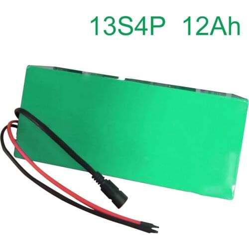 48V 12Ah 13S4P 18650 Li-ion Battery Pack E-Bike Ebike electric bicycle 250*80*70mm Accept customization