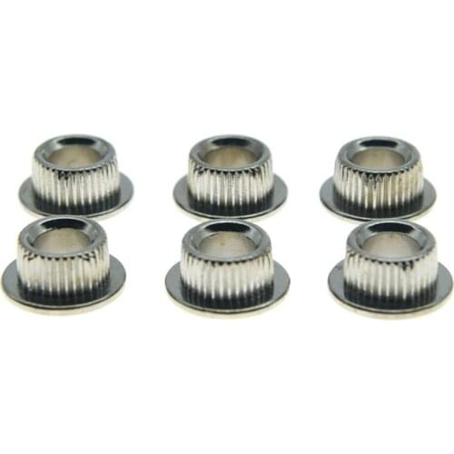 6 pcs Chrome METAL Guitar Conversion Bushings Adapter Ferrules for Vintage Tuning Keys Guitar Accessories Free Shipping