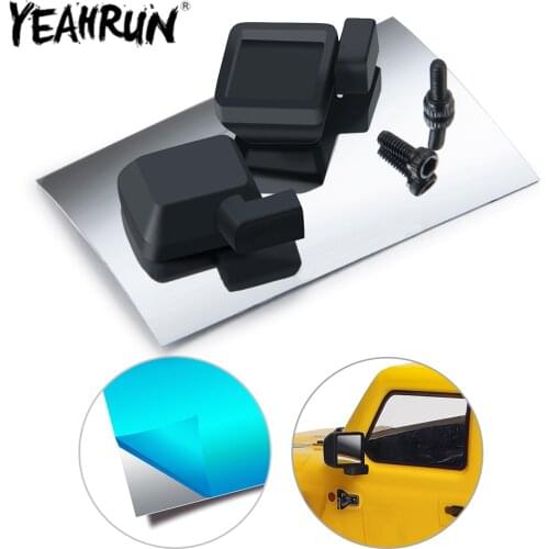 YEAHRUN RC Car Rearview Lens Metal Rearview Mirror for 1/24 Axial SCX24 AXI00002 RC Crawler Car Mirror Decoration Parts