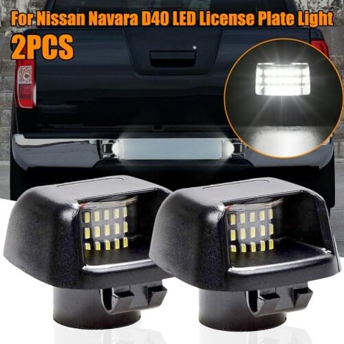 2PCS White LED License Plate Light for Nissan Frontier Navara D40 Suzuki Equator