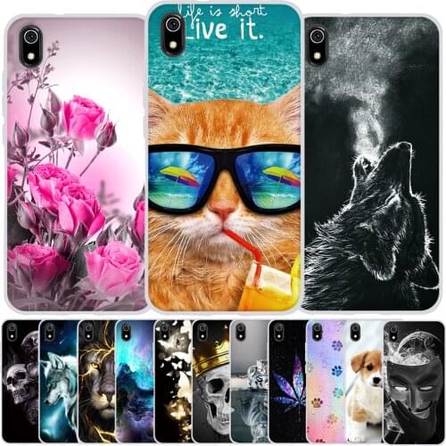 Silicon Shell Phone Bag Coque Full Protection Bumper Back Cover For Xiaomi Redmi 7A redmi7a Case Coque Funda Capa Soft TPU Cute
