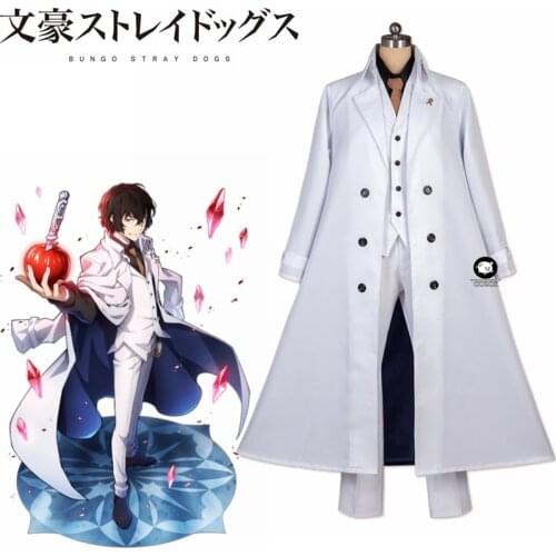 Anime Bungo Stray Dogs: DEAD APPLE Dazai Osamu Cosplay Costume Custom Made Halloween Christmas Carvinal Party Costume FAor Adult