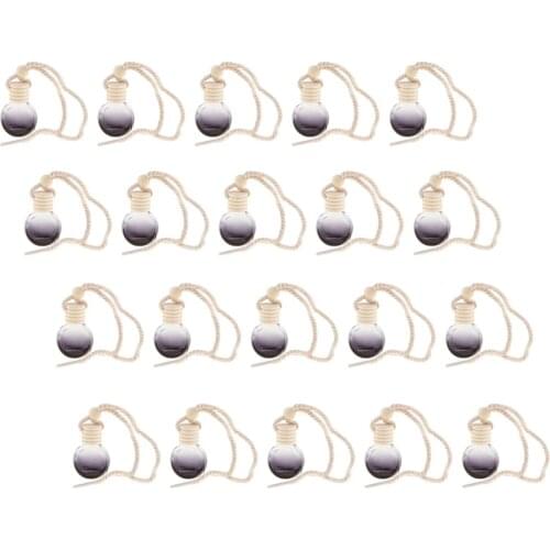 Set 20 Mini Perfume Pendant Car Accessories Pendant Perfume Bottle Oil Car Perfume Bottles Round