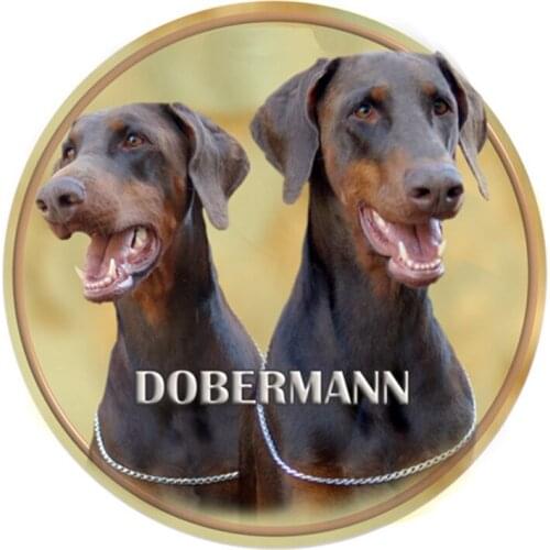S40321# Various Sizes PVC Decal Dobermann Dog Car Sticker Waterproof For Bumper Rear Window Laptop Refrigerator Toilet