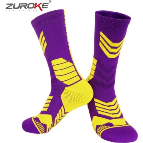 Mens Basketball Socks Thick Soft Cushioned Mid Calf Crew Athletic Team Sports Socks Breathable Durable and Cool Fitting