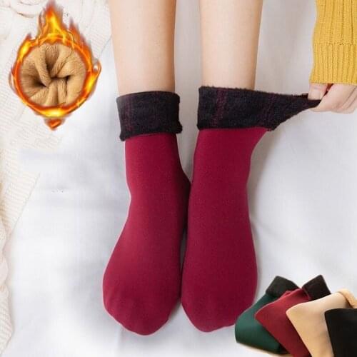 Winter Thickening Ladies Socks Casual Plus Velvet Tube Cotton Socks Snow Russia Funny Happy Female Socks платье 2020 новинка хит
