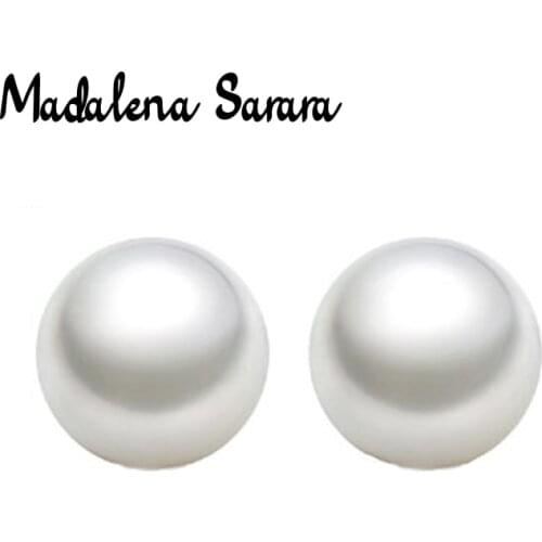 MADALENA SARARA Freshwater Pearl AAA Grade Perfectly Round Natural White Without Flaw High Brightness Luxury Pearl Bead