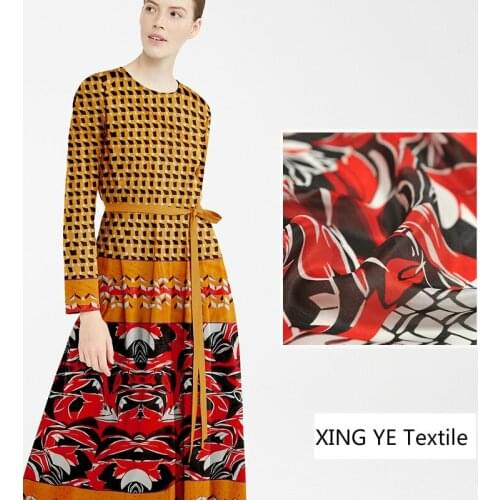 Silk Crepe De Chine Fabric Spring Summer Womens Dress Tops Shirts Clothing Sewing Material by the Mater Alibaba China