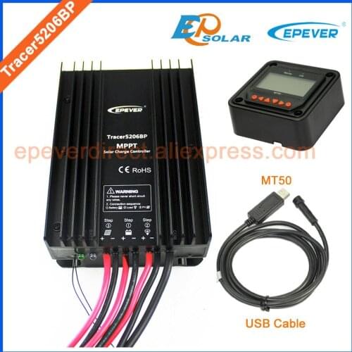 Solar mppt 20A regulator EPEVER high quality longtime lifespan Tracer5206BP 24V battery charger work USB and MT50 Meter