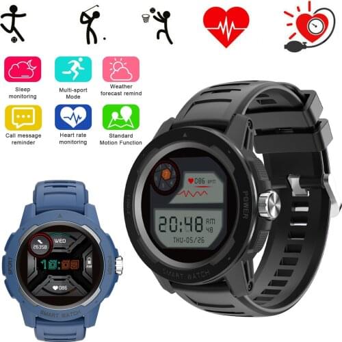 Sports Smart Watch Outdoor Fitness Tracker Pedometer Blood Pressure and Heart Rate Monitoring Birthday Present Men Wristwatch