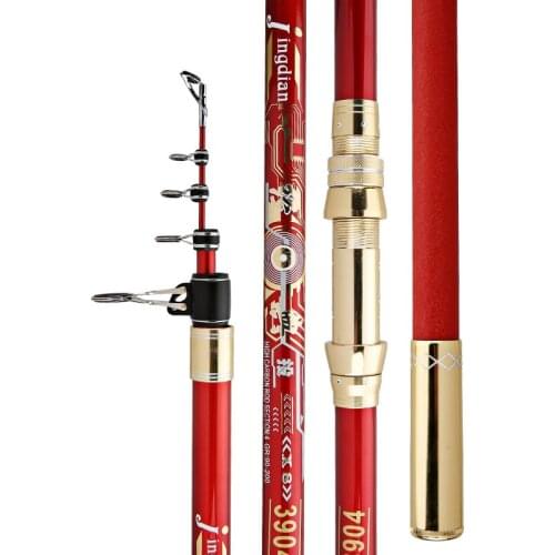 3.6M -5.4M Distance Throwing Pole Anchor Rock Fishing Rod Vara De Pesca Carbon Fiber Super Hard Telescopic Fishing Canne