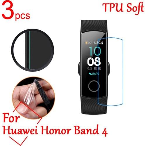3pcs Ultra Clear TPU Soft Full Screen Protector cover For Huawei Honor Band 4/5 sports SmartWatch GPS Wristband Protective Film