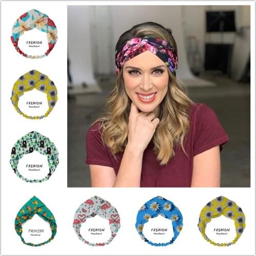 2021 Women flowers Bandanas HairBands Soft Headwear Four Seasons Women Hair Accessories for Women girls Hair Bands ladies Hoop
