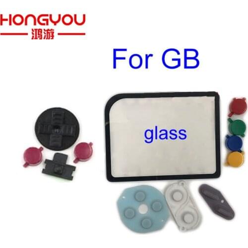 10set For Nintendo Game Boy Zero DMG-01 Plastic Buttons Conductive Rubber Mod Kit Glass Lens Protector For Raspberry Pi DIY
