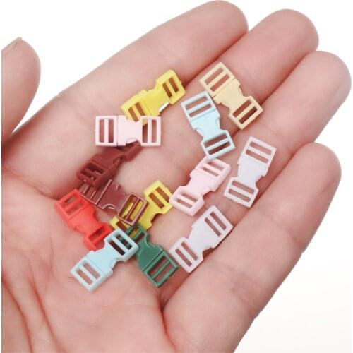 10 Pcs 4mm Mini Buckle Handmade Plastic Backpack Button Doll Bags Buckles DIY Crafts Bracelet Collar Strap Sewing Asseccories
