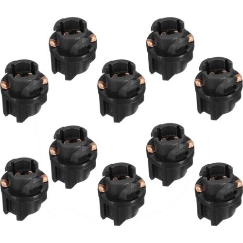 10 Pieces T5 Twist Sockets Signal Lamp Parts For Instrument Panel Cluster Light Bulbs Lamps