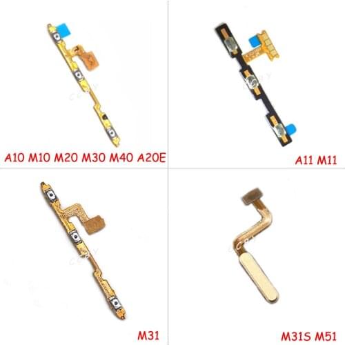 20PCS Power ON OFF Volume Up Down Side Button Switch Key Flex For Samsung Galaxy A10 M10 M20 M30 M40 A20E A11 M11 M31 M31S M51