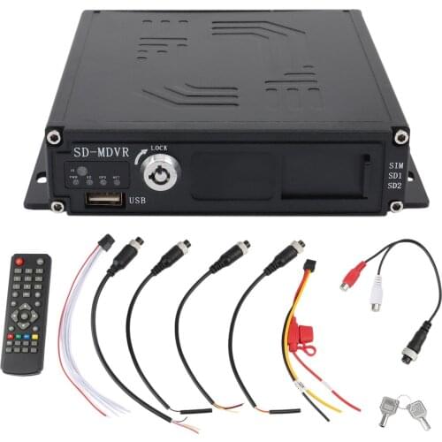 4 Channel GPS Track Wifi 1080P AHD SD Vehicle Mobile Vehicle Car DVR Video Recorder Real-Time Remote View On PC