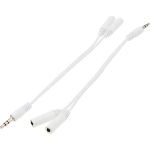 500pcs 3.5mm Aux 1 Male to 2 Female Spliter Wire 3.5 Jack Audio Splitter Cable Headphone Earphone Speaker Stereo AUX Adapter