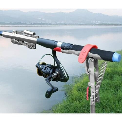 Automatic Spring Fishing Rod Holder - Stainless Steel for Ground Support Brackets, Adjustable Sensitivity & Folding Fish Pole Ra