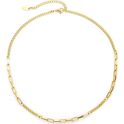 Statement Stainless Steel Link Chain Choker Necklaces украшения 2021 бижутерия Simple Metal 14 K Girls Necklace бижутерия New