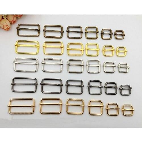 Diy Bag Parts Accessories adjustable buckle Connect buckle thick 3mm Inner diameter 1.6cm 2cm 2.5cm 3.2cm 3.8cm 20pcs/lot