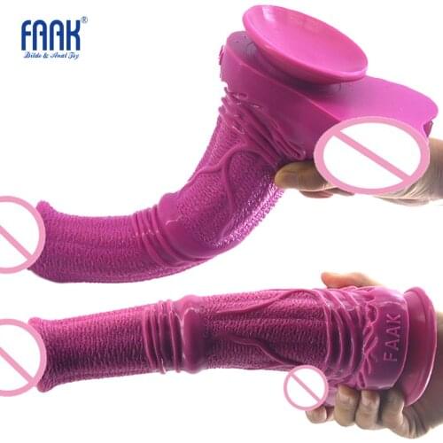 FAAK quality 25x6cm silicone Horse Dildo Animal Penis Dildo Anal Plug Woman Vagina Massage Masturbator Adult Sex Toys for Women