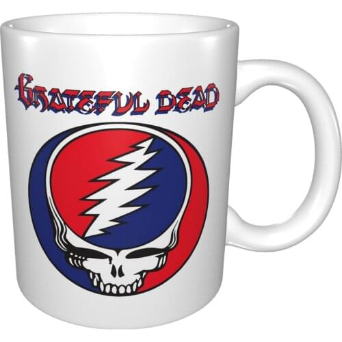 Grateful Dead White Colour Mug Coffee Cup Coffee Mug Nordic Ceramic Cup Tea Strainer Korda