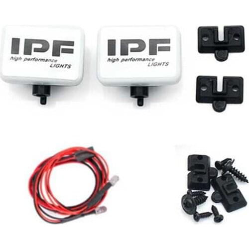 IPF Square Lampshade LED Spotlight DIY Lamp Cup for 1/10 Traxxas TRX4 Defender SCX10 RC Car Accessories