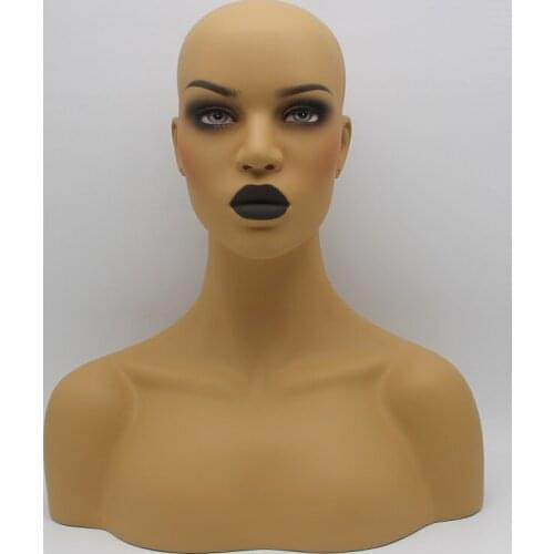 Female Fiberglass Mannequin Dummy Head Bust For Wigs