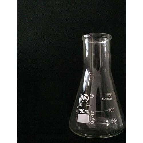 4pcs Big B Conical flask,Wide spout with graduations,Capacity 150ml,O.D. of neck 35mm,Erlenmeyer flask with normal neck