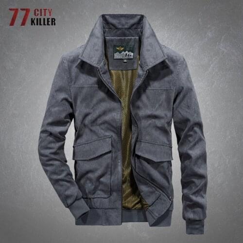 Military Bomber Jacket Men Spring Autumn Outdoor Commute Casual Loose Multi-pocket Lapel Tactical Jackets Male Jaqueta Masculina