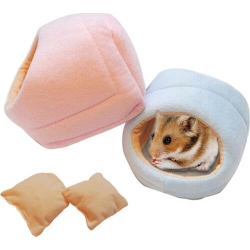 Fashion Cute Slipper Shape Pet Hamster Squirrel Nest Soft Winter Fall Warm House Bed Cages Supplies Pet Accessories