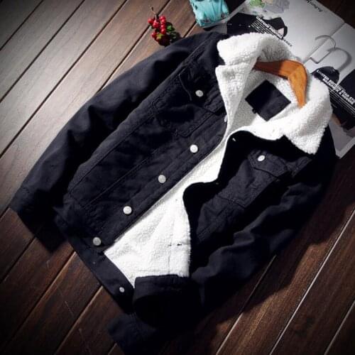 Male Cowboy Casual Clothes Plus Size 5Xl 6Xl Men Denim Jacket Trendy Winter Warm Fleece Coats Mens Outwear Fashion Jean Jackets