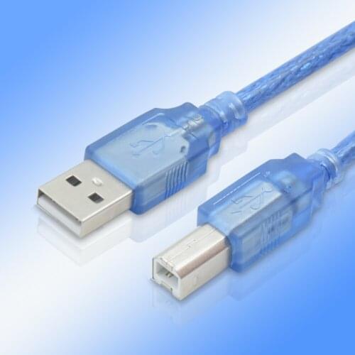 Blue New High Speed Transparent Blue USB 2.0 Printer Cable Type A Male to Type B Male Dual Shielding for 1m 1.8m 3m 5m 10m