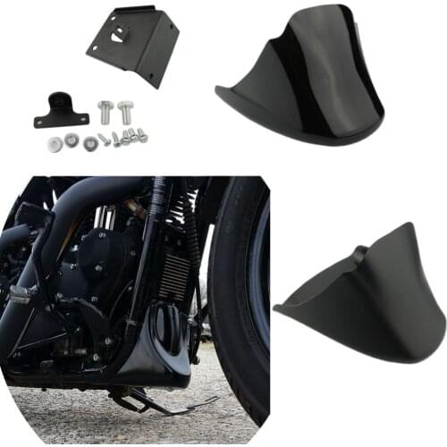 Motorcycle Front Chin Spoiler Air Dam Fairing Cover Mudguard Air Dam Fair for 2004-2016 Harley Sportster 1200 XL Iron 883