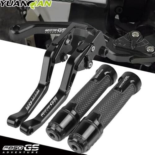 Motorcycle CNC Adjustable Brake Clutch Levers Handlebar hand Grips ends For BMW F850GS ADVENTURE F850 GS ADV 2017 2018 2019 2020